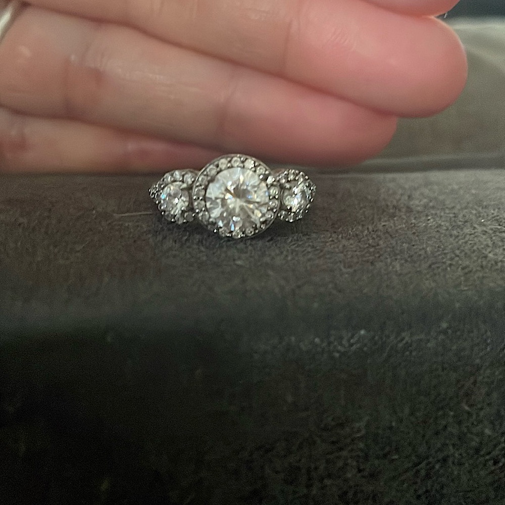 Cubic Zirconia sterling silver ring